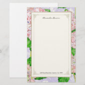 Blue Hydrangea Lace Floral Formal Elegant Weddings Briefpapier (Voorkant / Achterkant)