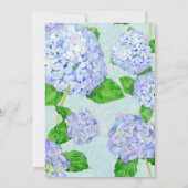 Blue Hydrangea Lace Floral Formal Elegant Weddings Kaart (Achterkant)