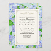 Blue Hydrangea Lace Floral Formal Elegant Weddings Kaart (Voorkant / Achterkant)