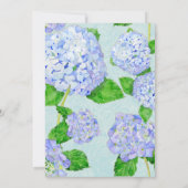 Blue Hydrangea Lace Floral Formal Elegant Weddings Kaart (Achterkant)