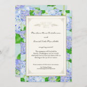 Blue Hydrangea Lace Floral Formal Elegant Weddings Kaart (Voorkant / Achterkant)