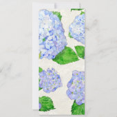 Blue Hydrangea Lace Floral Formal Elegant Weddings Kaart (Achterkant)