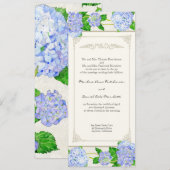 Blue Hydrangea Lace Floral Formal Elegant Weddings Kaart (Voorkant / Achterkant)