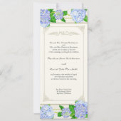 Blue Hydrangea Lace Floral Formal Elegant Weddings Kaart (Voorkant)