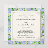 Blue Hydrangea Lace Floral Formal Elegant Weddings Kaart (Voorkant)
