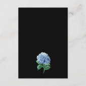 Blue Hydrangea Lantern Black Boho Wedding Details Informatiekaartje (Achterkant)