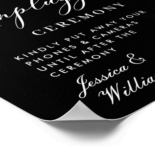 Blue Hydrangea Lantern Unplugged Wedding Ceremony Poster (Hoek)