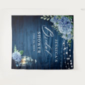 Blue Hydrangea Lantern Vrijgezellenfeest Backdrop Wandkleed (Voorkant (horizontaal))