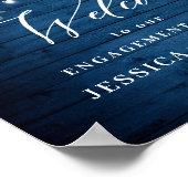 Blue Hydrangea Lantern Wood Boho ENGAGTY Poster (Hoek)