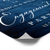 Blue Hydrangea Lantern Wood Boho ENGAGTY Poster (Hoek)