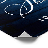 Blue Hydrangea Lantern Wood Boho Vrijgezellenfeest Poster (Hoek)