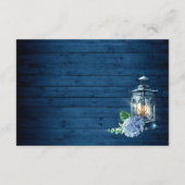 Blue Hydrangea Lantern Wood Weddenschap Details Informatiekaartje (Achterkant)