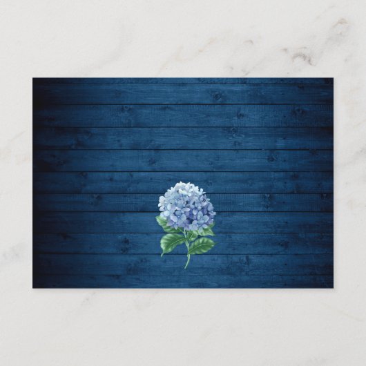 Blue Hydrangea Lantern Wood Weddenschap Details Informatiekaartje (Achterkant)