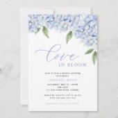 Blue Hydrangea Liefde in Bloom Vrijgezellenfeest Kaart (Voorkant)