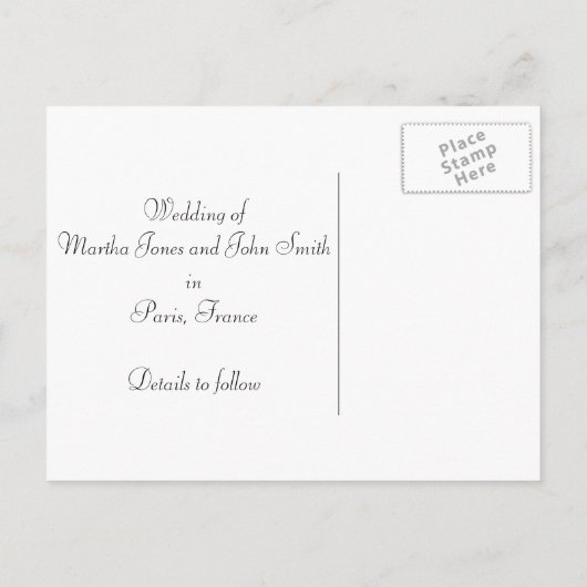  Blue Hydrangea Lijst Save the Date Kaart (Achterkant)