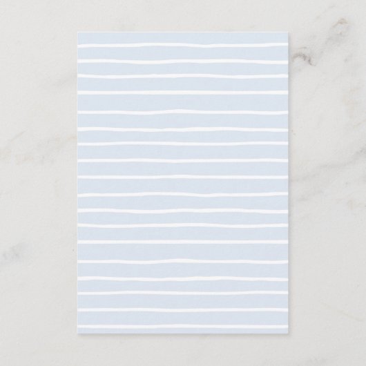 Blue Hydrangea Lijst Script Details QR Code Small Informatiekaartje (Achterkant)