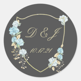 Blue Hydrangea Lijst Wedding Labels