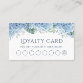 Blue Hydrangea-loyaliteitskaart Visitekaartje (Voorkant)