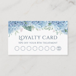 Blue Hydrangea-loyaliteitskaart Visitekaartje