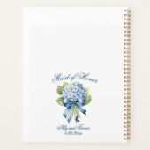 Blue Hydrangea Maid of Honor Voorstel Planner (Achterkant)