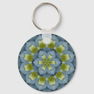 Blue Hydrangea Mandala Afbeelding 2 Sleutelhanger