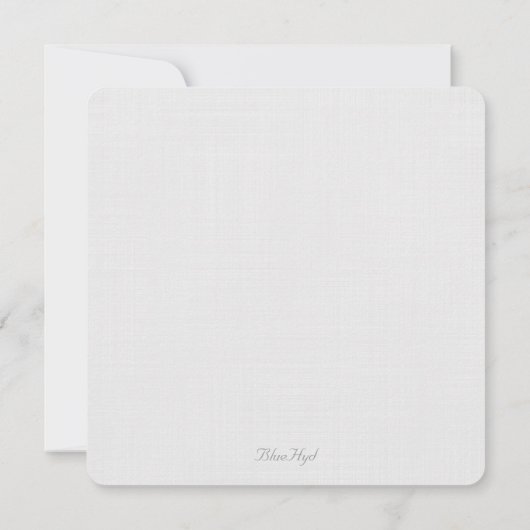 Blue Hydrangea Marriage Announding Photo Card Aankondiging (Achterkant)