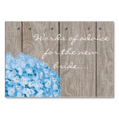 Blue Hydrangea Mason Jar Woorden van advies Kaart (Achterkant)