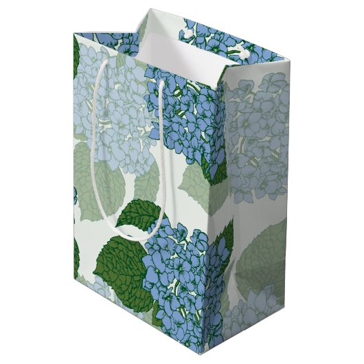 Blue Hydrangea Medium Cadeauzakje (Achterkant Gekanteld)
