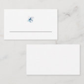 Blue Hydrangea Minimalist Wedding Place Card Plaatskaartje (Voorkant / Achterkant)