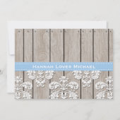 Blue Hydrangea Monogrammed Mason Jar Vrijgezellenf Kaart (Achterkant)