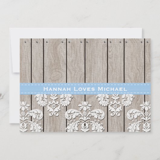 Blue Hydrangea Monogrammed Mason Jar Vrijgezellenf Kaart (Achterkant)