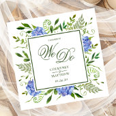 Blue Hydrangea morgen doen we Servet