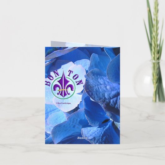 Blue Hydrangea - Note Card Kaart (Achterkant)