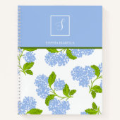 Blue Hydrangea Notebook Notitieboek (Voorkant)