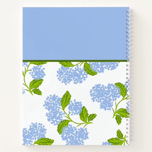 Blue Hydrangea Notebook Notitieboek (Achterkant)
