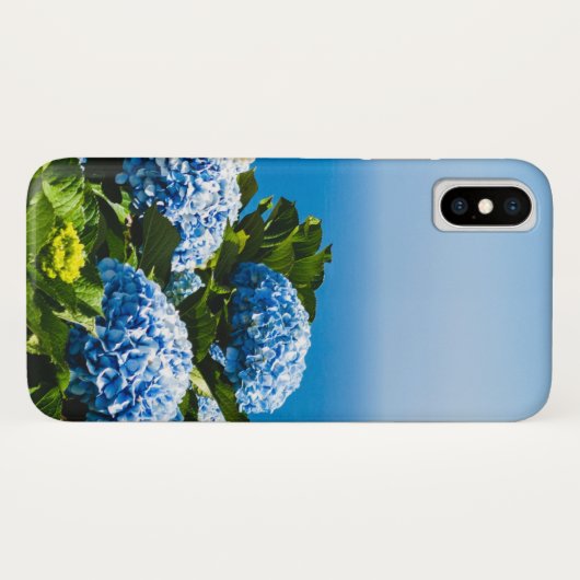 Blue Hydrangea op gradiënt oceaan Positano Case-Mate iPhone Case (Achterkant (horizontaal))
