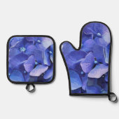 BLUE HYDRANGEA OVENWANT & PANNENLAP SET (Voorkant)