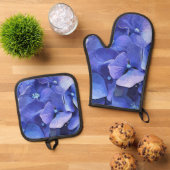 BLUE HYDRANGEA OVENWANT & PANNENLAP SET (Top down)