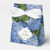 Blue Hydrangea Party Favor Box Bedankdoosjes (Voorkant Zijde)