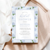 Blue Hydrangea Pattern Lijst Vrijgezellenfeest Kaart