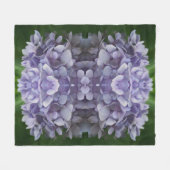 Blue Hydrangea Petals Abstract Kunstpatroon Fleece Deken (Voorkant (Horizontaal))
