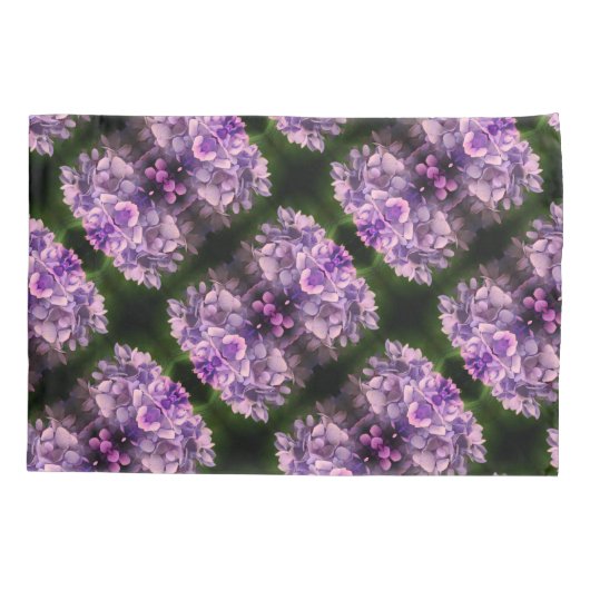 Blue Hydrangea Petals Abstract Kunstpatroon Kussensloop (Achterkant)