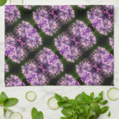 Blue Hydrangea Petals Abstract Kunstpatroon Theedoek (Gevouwen)