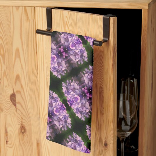 Blue Hydrangea Petals Abstract Kunstpatroon Theedoek (Derde Gevouwen)