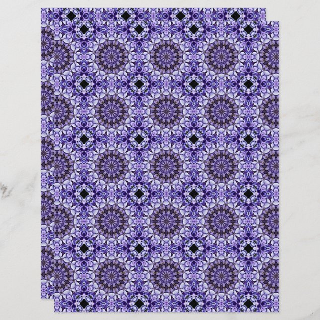 Blue Hydrangea Petals Abstract Patroonboek (Voorkant / Achterkant)