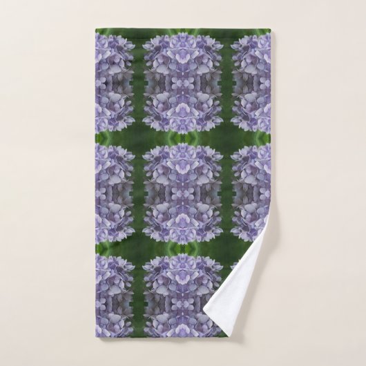Blue Hydrangea Petals Abstracte Floral Bad Handdoek (Handdoek)