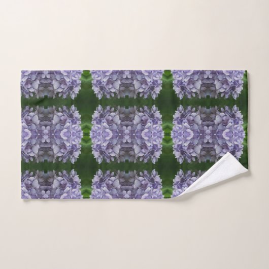 Blue Hydrangea Petals Abstracte Floral Bad Handdoek (Handdoek)