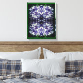Blue Hydrangea Petals Close Up Abstract Canvas Afdruk (Insitu (Slaapkamer))