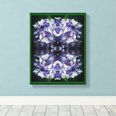 Blue Hydrangea Petals Close Up Abstract Canvas Afdruk (Insitu (Houten vloer))