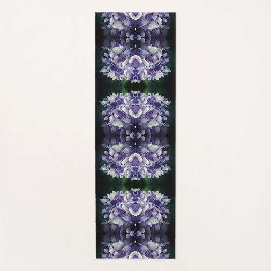 Blue Hydrangea Petals Close Up Abstract Yogamat (Voorkant)
